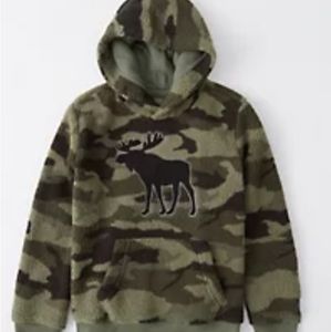 Abercrombie kids boys/girls Sherpa fleece icon hoodie. Size 13/14
